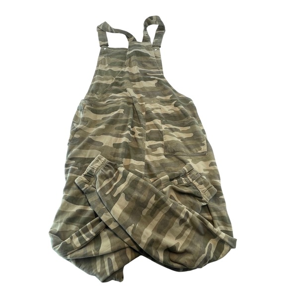 Womens Camouflage Overalls Utility L Jumpsuit Drawstring Casual Military Print - Picture 6 of 11